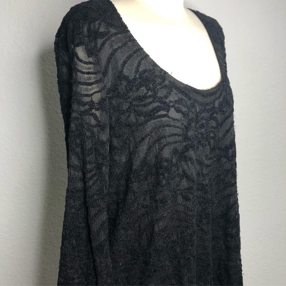 American Rag black long sleeve top - Picture 2 of 4
